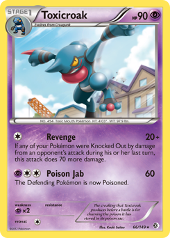 Toxicroak, Boundaries Crossed #66, Pokémon TCG card