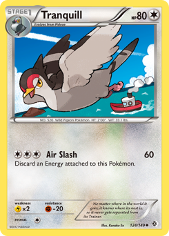Tranquill, Boundaries Crossed #124, Pokémon TCG card