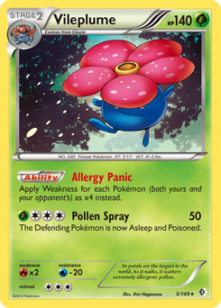 Vileplume, Boundaries Crossed #3, Pokémon TCG card