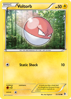 Voltorb, Boundaries Crossed #51, Pokémon TCG card