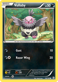 Vullaby, Boundaries Crossed #92, Pokémon TCG card