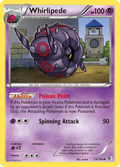 Whirlipede, Boundaries Crossed #73, Pokémon TCG card