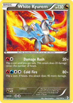 White Kyurem, Boundaries Crossed #102, Pokémon TCG card