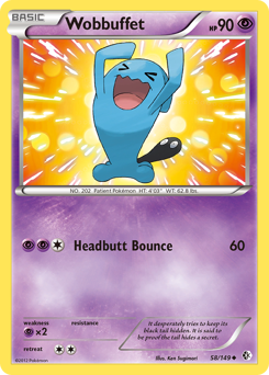 Wobbuffet, Boundaries Crossed #58, Pokémon TCG card