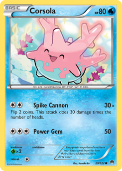 Corsola, BREAKpoint #29, Pokémon TCG card
