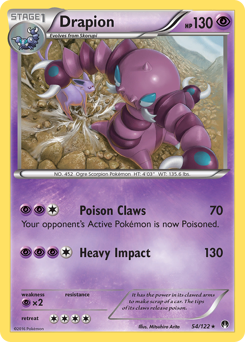 Drapion, BREAKpoint #54, Pokémon TCG card