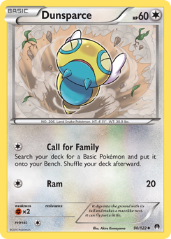 Dunsparce, BREAKpoint #90, Pokémon TCG card