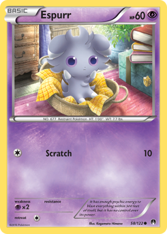 Espurr, BREAKpoint #58, Pokémon TCG card