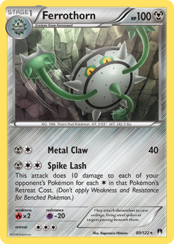 Ferrothorn, BREAKpoint #80, Pokémon TCG card