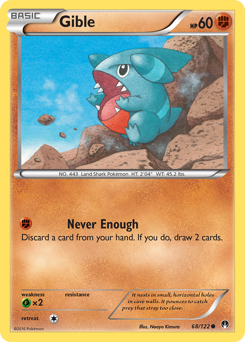 Gible, BREAKpoint #68, Pokémon TCG card