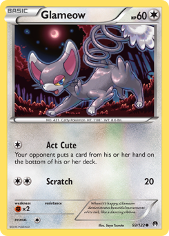 Glameow, BREAKpoint #93, Pokémon TCG card