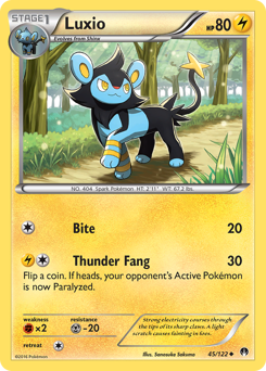 Luxio, BREAKpoint #45, Pokémon TCG card