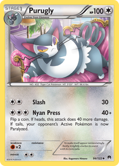 Purugly, BREAKpoint #94, Pokémon TCG card