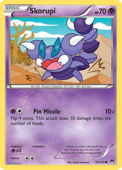 Skorupi, BREAKpoint #53, Pokémon TCG card