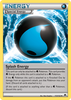 Splash Energy, BREAKpoint #113, Pokémon TCG card