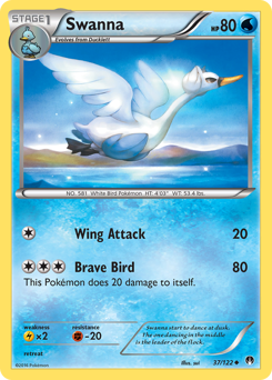 Swanna, BREAKpoint #37, Pokémon TCG card