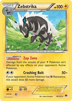 Zebstrika, BREAKpoint #49, Pokémon TCG card