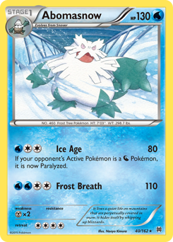 Abomasnow, BREAKthrough #40, Pokémon TCG card
