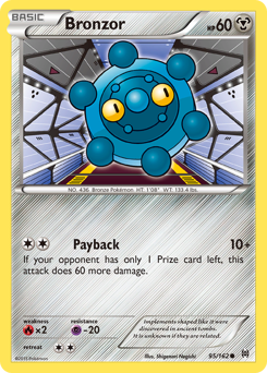 Bronzor, BREAKthrough #95, Pokémon TCG card
