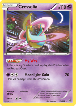 Cresselia, BREAKthrough #70, Pokémon TCG card