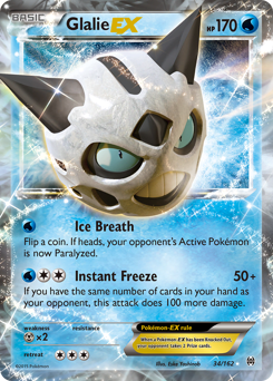 Glalie-EX, BREAKthrough #34, Pokémon TCG card