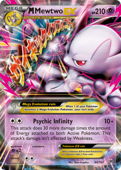 M Mewtwo-EX, BREAKthrough #64, Pokémon TCG card