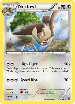Noctowl, BREAKthrough #120, Pokémon TCG card