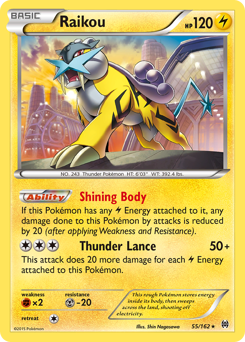 Raikou, BREAKthrough #55, Pokémon TCG card
