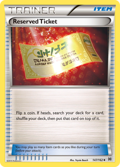 Reserved Ticket, BREAKthrough #147, Pokémon TCG card