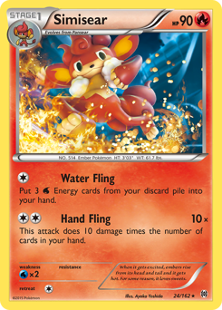 Simisear, BREAKthrough #24, Pokémon TCG card