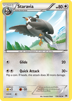 Staravia, BREAKthrough #126, Pokémon TCG card