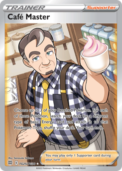 Café Master, Brilliant Stars Trainer Gallery #TG25, Pokémon TCG card