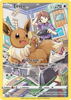 Eevee, Brilliant Stars Trainer Gallery #TG11, Pokémon TCG card