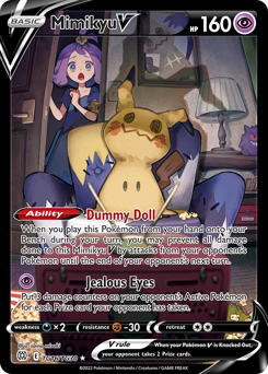Mimikyu V, Brilliant Stars Trainer Gallery #TG16, Pokémon TCG card