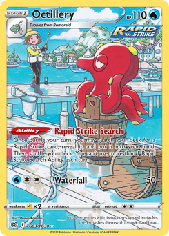Octillery, Brilliant Stars Trainer Gallery #TG03, Pokémon TCG card