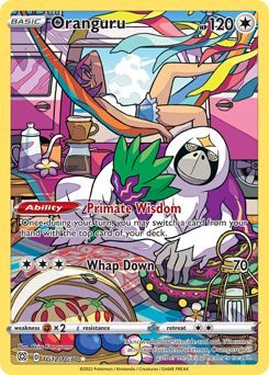 Oranguru, Brilliant Stars Trainer Gallery #TG12, Pokémon TCG card