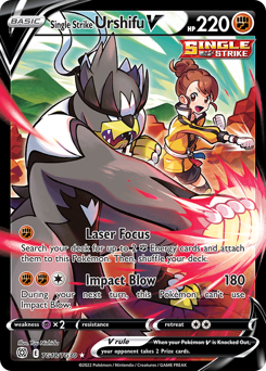 Single Strike Urshifu V, Brilliant Stars Trainer Gallery #TG18, Pokémon TCG card