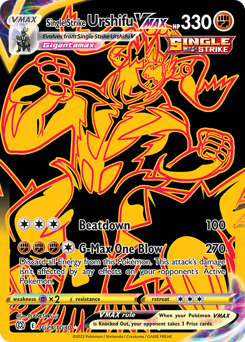 Single Strike Urshifu VMAX, Brilliant Stars Trainer Gallery #TG29, Pokémon TCG card