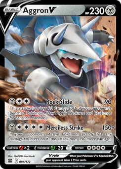 Aggron V, Brilliant Stars #96, Pokémon TCG card