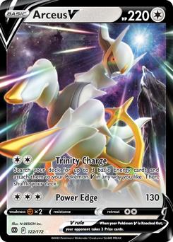 Arceus V, Brilliant Stars #122, Pokémon TCG card