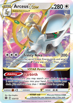 Arceus VSTAR, Brilliant Stars #123, Pokémon TCG card