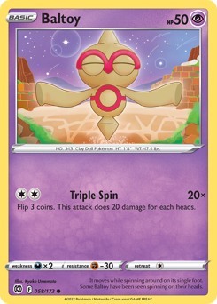 Baltoy, Brilliant Stars #58, Pokémon TCG card