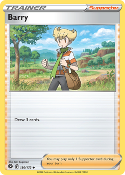 Barry, Brilliant Stars #130, Pokémon TCG card