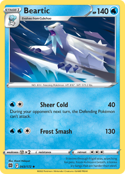 Beartic, Brilliant Stars #43, Pokémon TCG card
