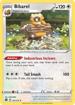 Bibarel, Brilliant Stars #121, Pokémon TCG card