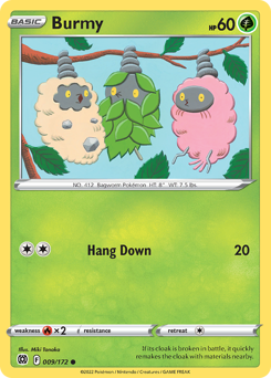 Burmy, Brilliant Stars #9, Pokémon TCG card