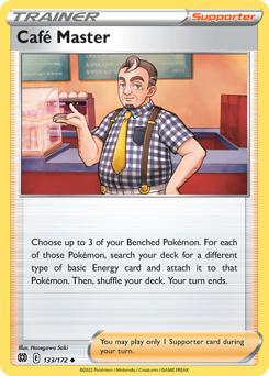 Café Master, Brilliant Stars #133, Pokémon TCG card