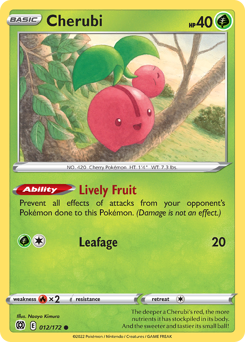 Cherubi, Brilliant Stars #12, Pokémon TCG card