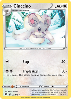 Cinccino, Brilliant Stars #125, Pokémon TCG card