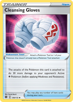 Cleansing Gloves, Brilliant Stars #136, Pokémon TCG card